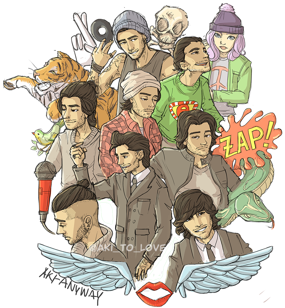 Erika Bonezzi's Art On Twitter - Zayn Malik Leaving One Direction Fan Art (969x989), Png Download