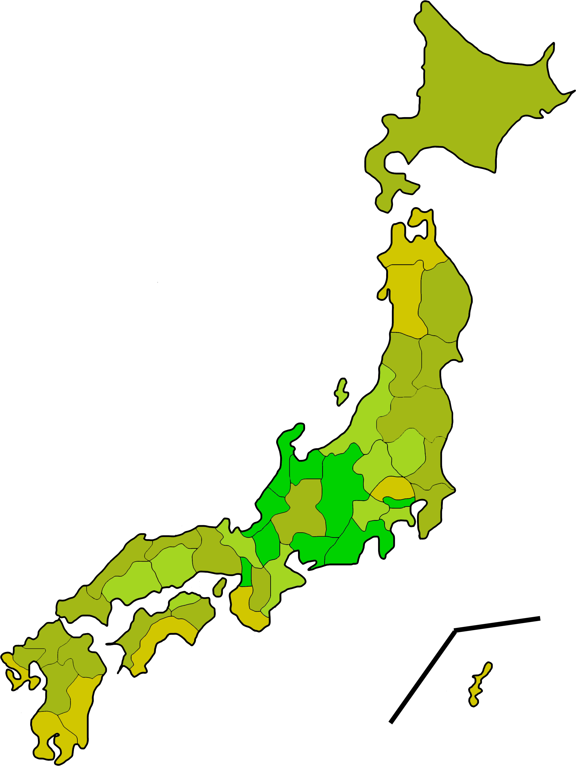 Japan Hdi By Prefecture - Japan Hdi Map (1869x2485), Png Download