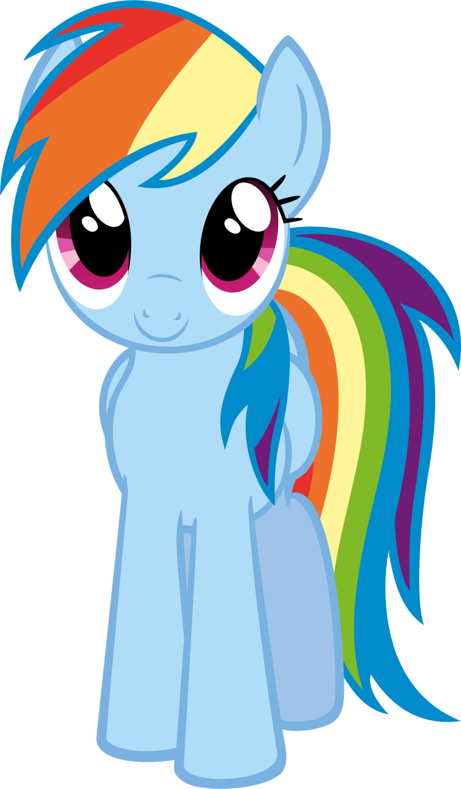 Fanmade Rainbow Dash By Timeimpact - My Little Pony Rainbow Dash Cute (900x1539), Png Download