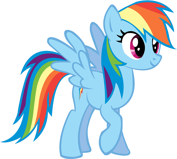Rainbow Dash Png - Mlp Rainbow Dash Base (644x587), Png Download