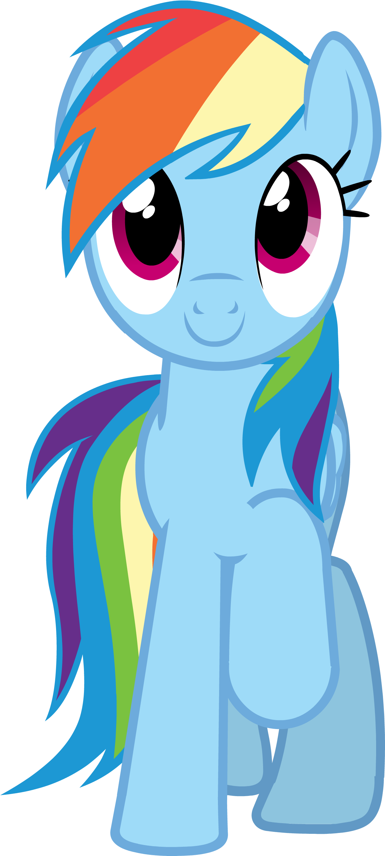 Rainbow Dash Vector - Friendship Is Magic Rainbow Dash (1660x2972), Png Download