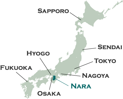 Japanmap - Map Of Japan Nara (500x346), Png Download