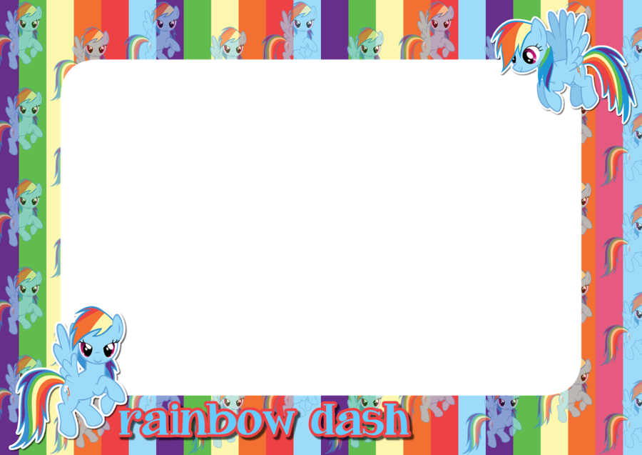 Download Picture Frame Clipart Rainbow Dash Picture - Kid's Funny My Little Pony Rainbow Dash Desktop 1390x1708 (900x637), Png Download
