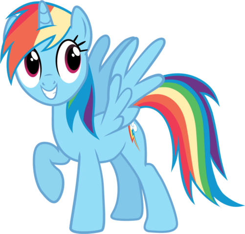 Fanmade Pony Request 160 Alicorn Rainbow Dash By Ah - My Little Pony Rainbow Dash Alicorn (501x479), Png Download