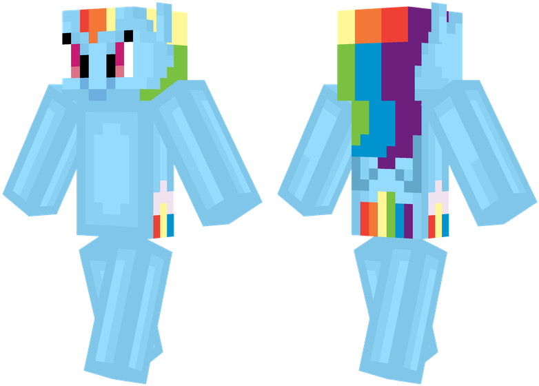 Rainbow Dash - Minecraft Skin Steve Hd (804x576), Png Download