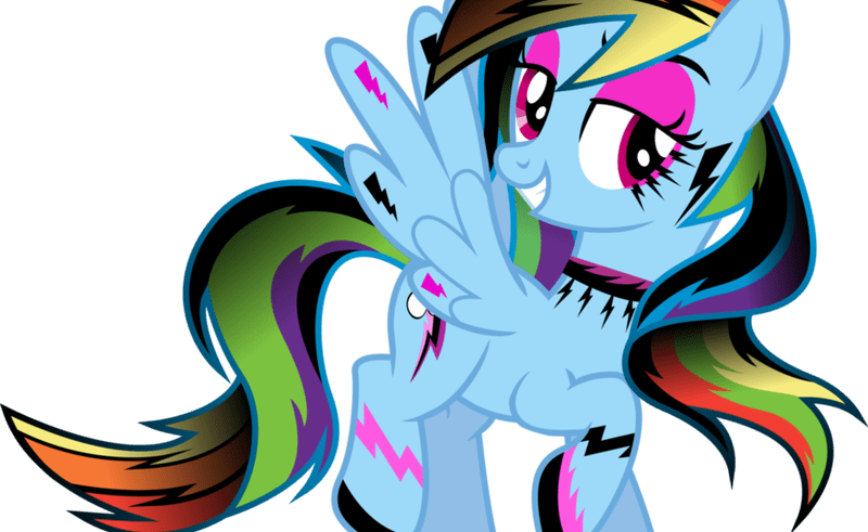 Pin By Brittany Kapjon On Mlp Pinterest Rainbow Dash, - My Little Pony Punk (800x491), Png Download