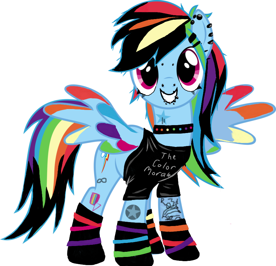 Clip Art Free Download Pony Twilight Sparkle Fluttershy - Emo Rainbow Dash (910x878), Png Download