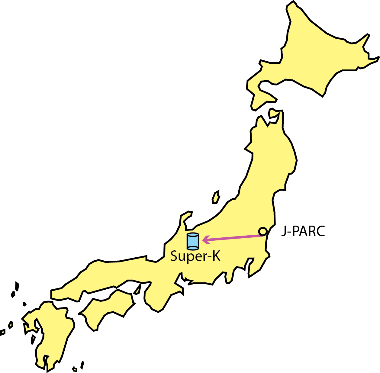 T2k Submits First Electron Neutrino Appearance Result - Super Kamiokande Map (1258x1235), Png Download