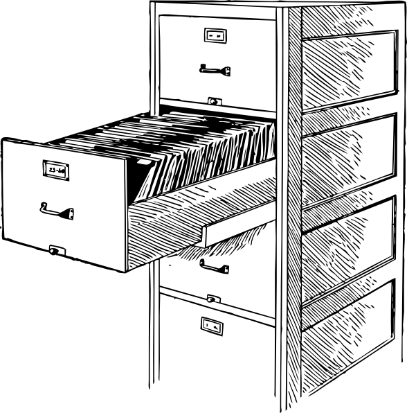 Open File Cabinet 2 Svg Clip Arts 588 X 596 Px (588x596), Png Download