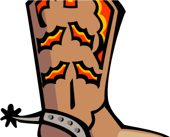 San Antonio Spurs Clipart Png - Clip Art Cowboy Boot (640x480), Png Download