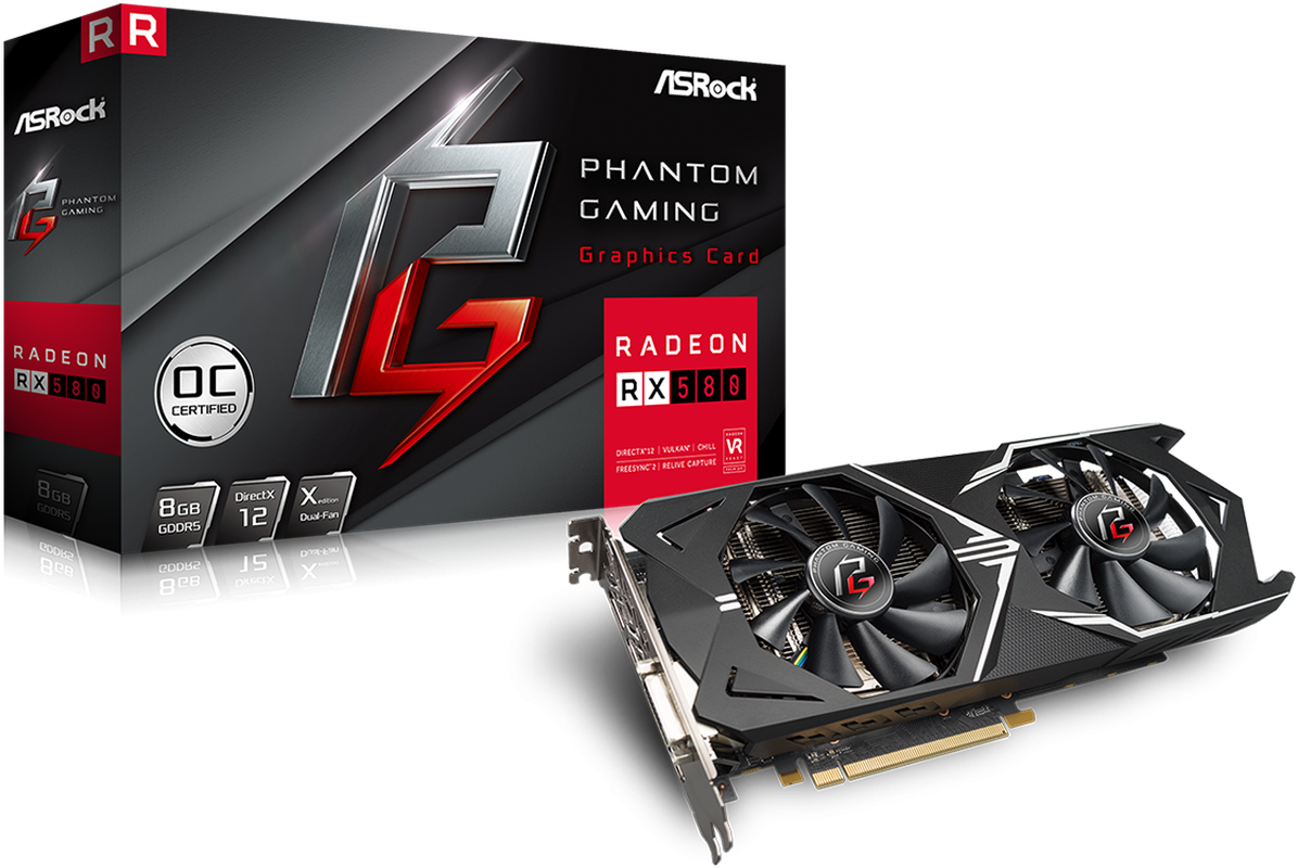Rx 580 Phantom Gaming X (1280x868), Png Download
