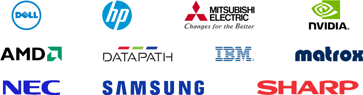 Hardware Partner Logos - Mitsubishi Lcd Projector Lamp (1500x395), Png Download