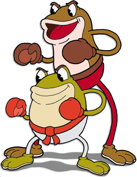 49, February 22, 2018 - Cuphead Ribby And Croaks (446x574), Png Download