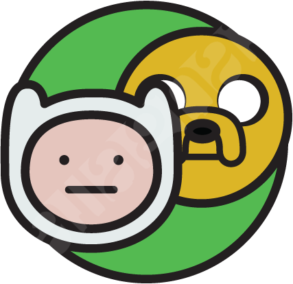 A More Contemporary But Still Iconic Cartoon Is Adventure - Finn And Jake Icon (427x414), Png Download