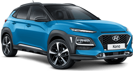 New Vehicles - Hyundai Kona 2018 Black (480x250), Png Download