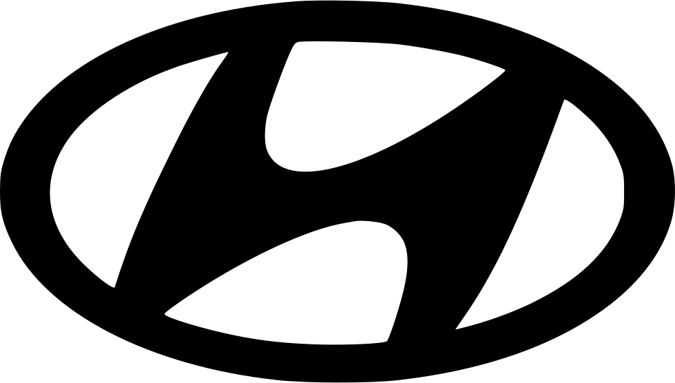Hyundai Logotype Auto Brand Comments - Hyundai Black Logo Png (980x556), Png Download