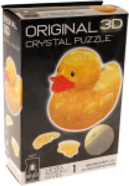 3d Crystal Puzzle Rubber Duck (600x600), Png Download