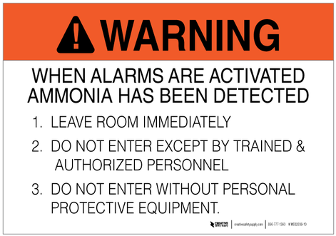 Ammonia Alarm Procedure - Signmission Warning Sign - Look Out For Forklifts 7"x10" (500x378), Png Download
