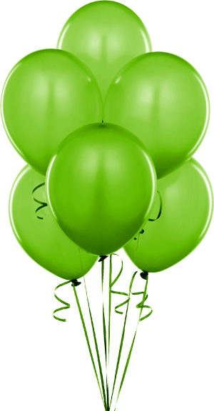 Download Balloons Green New Green Balloons - Blue Balloons Transparent