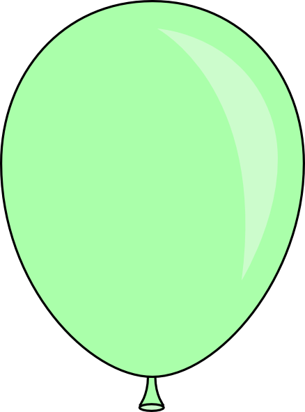 How To Set Use Light Green Balloon Clipart (438x592), Png Download