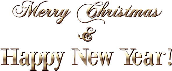 0, - Merry Christmas And Happy New Year Png (600x249), Png Download