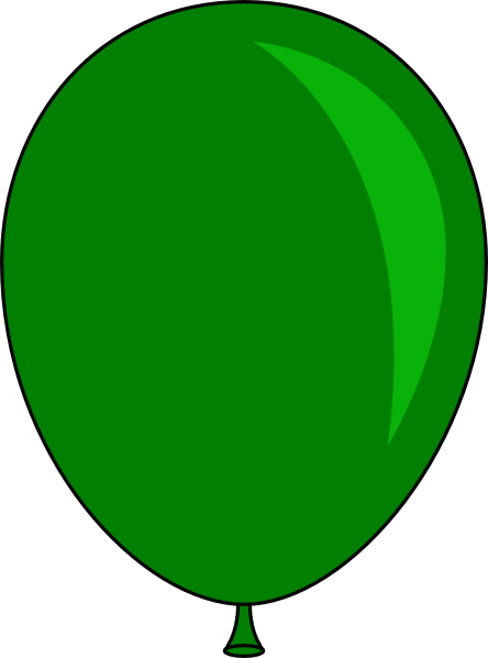 Blue Balloon Clip Art - Blue Green Balloon Clip Art (444x598), Png Download