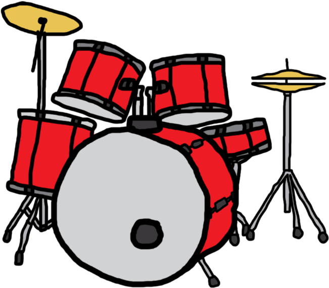 Clipart Free Download Random Red Drum Set By Castlepokemetroid - Drums Clipart (1024x576), Png Download