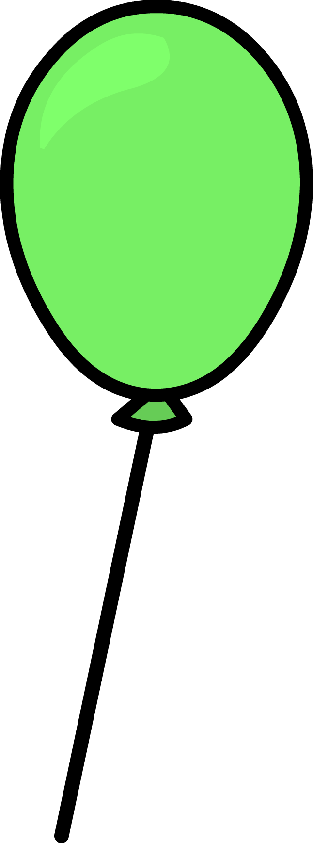 Green Balloon Sprite 003 - Eses (646x1738), Png Download
