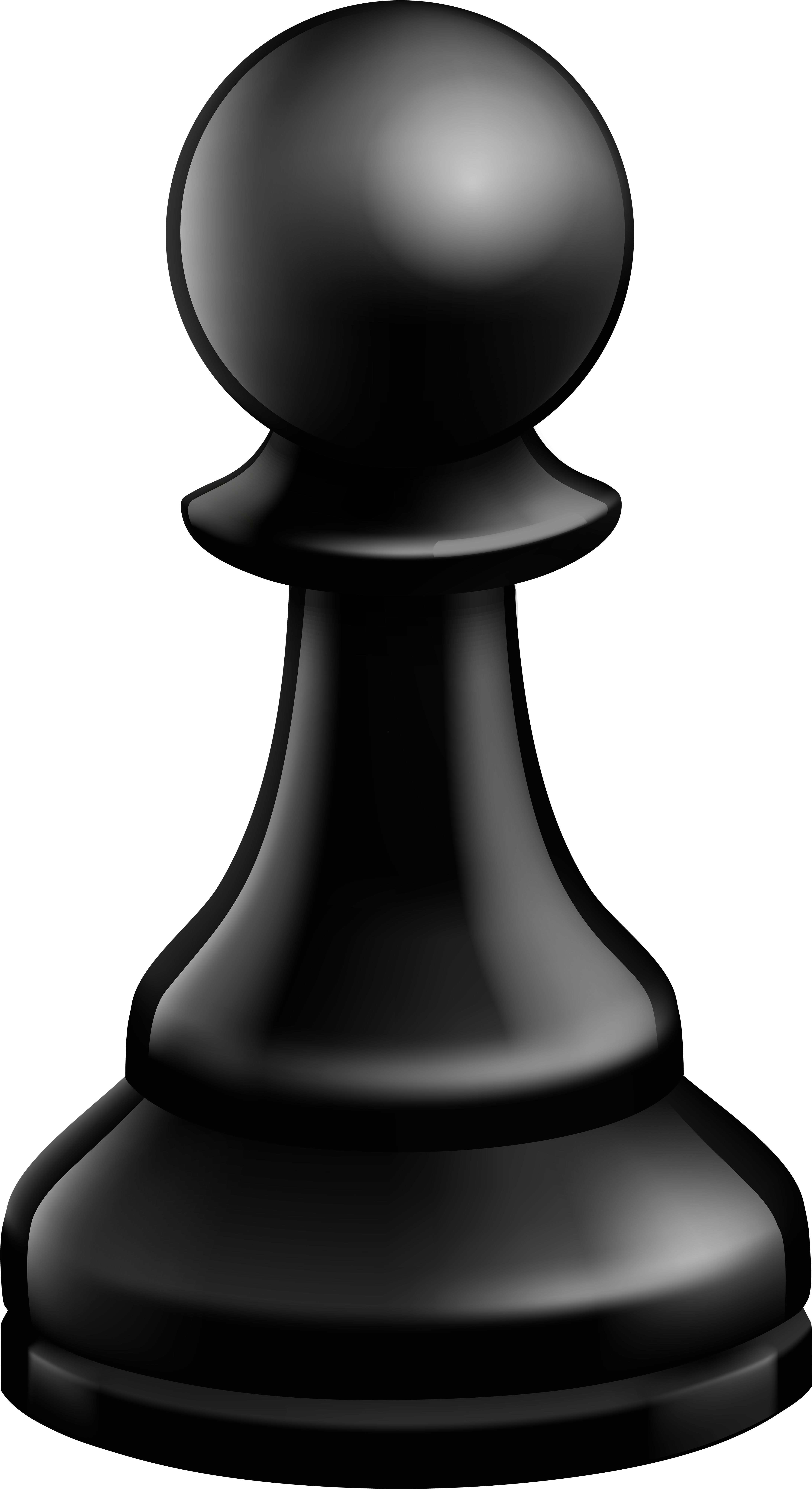 Free Png Pawn Black Chess Piece Png Images Transparent - Clip Art (480x865), Png Download