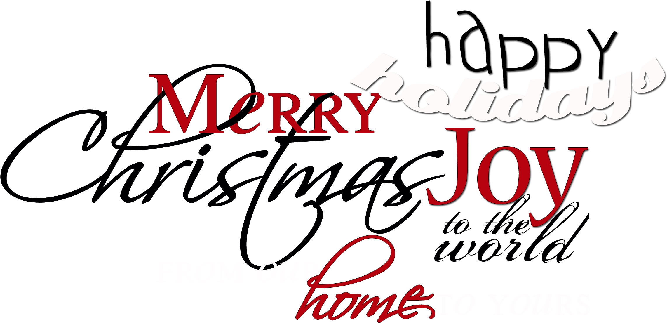 Merry Christmas And Happy New Year Greeting Words Download - Burgundy Berries Merry Christmas Card (2285x1106), Png Download