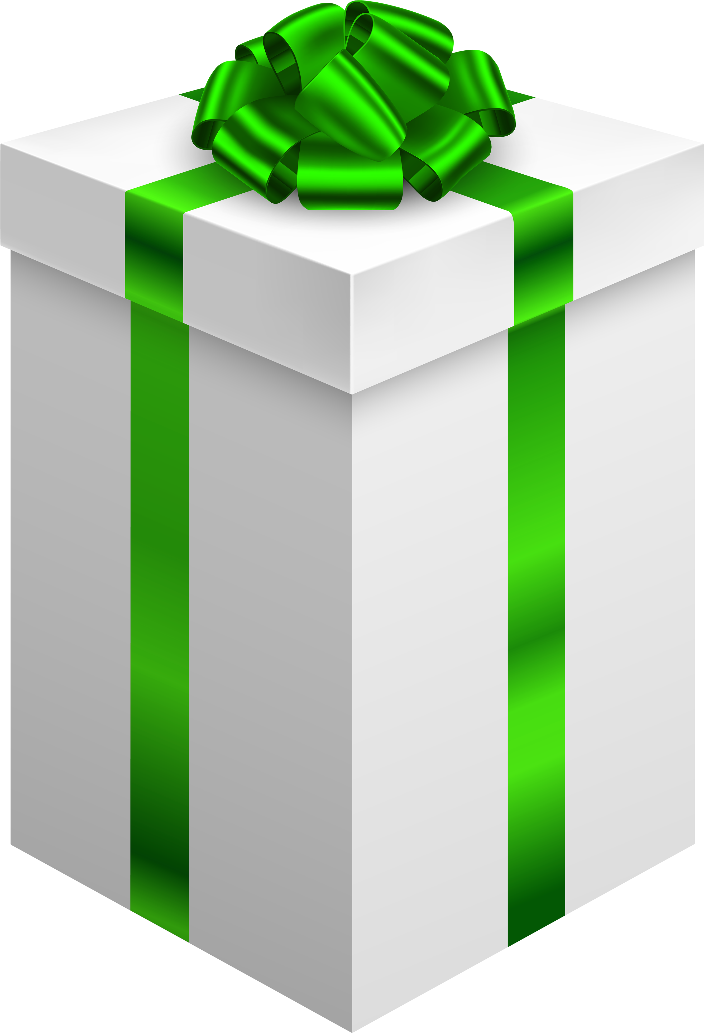 Gift Box With Green Bow Png Clipart - Blue Transparent Gift Box (2728x4000), Png Download