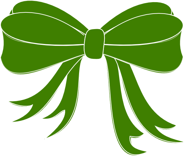 How To Set Use Green Bow Ribbon Clipart (600x504), Png Download