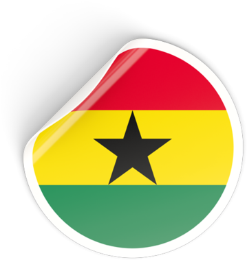 Round Sticker Illustration Of - Flag Of Ghana Png (640x480), Png Download