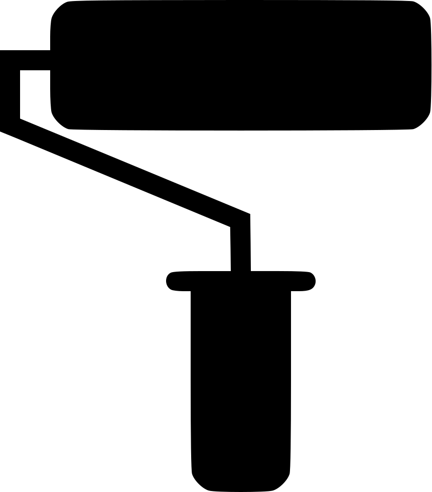 Paint Roller - - Icon (861x980), Png Download