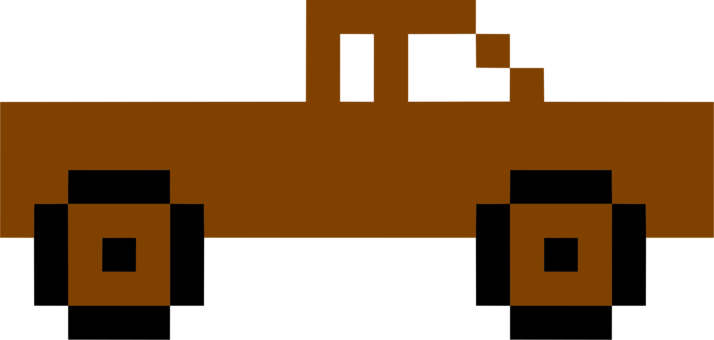 Merchandise Computer Icons Car Drawing - Pixel Art Truck (714x340), Png Download