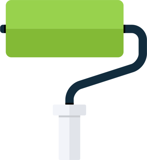 Paint Roller Png - Paint (511x557), Png Download