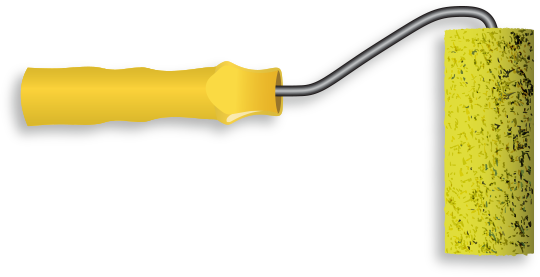 Exterior And Interior Paints - Paint Roller (540x277), Png Download