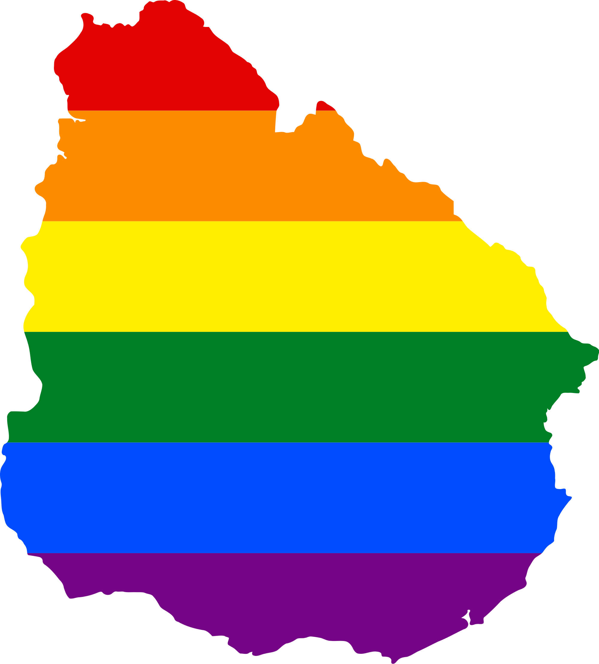 Open - Uruguay Gay Flag (2000x2217), Png Download