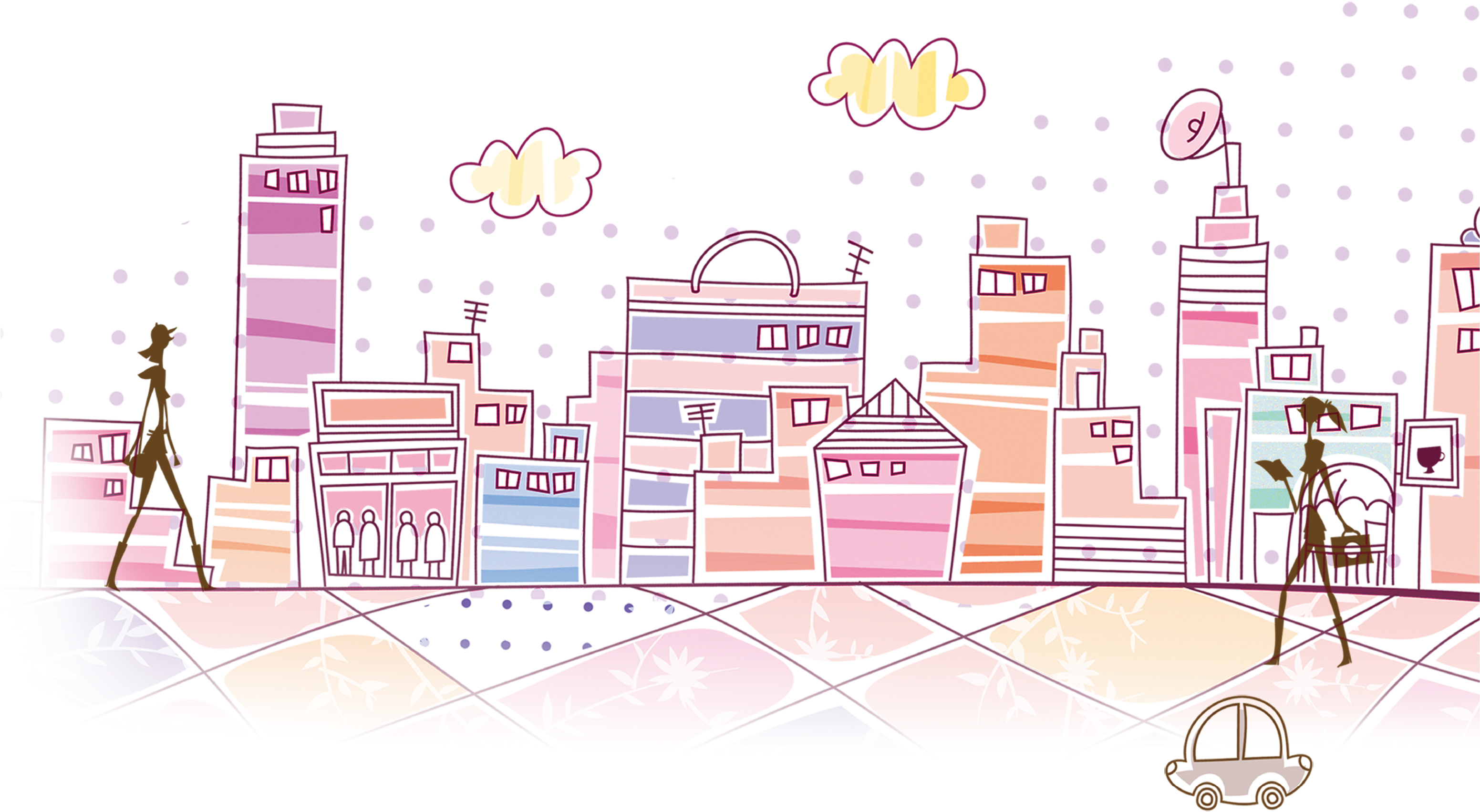 Banner Royalty Free Library Computer File Hand Painted - Pink Fashion Background Computer (3102x1908), Png Download