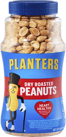 플랜터스-드라이로스트 - Planters Peanuts, Salted - 1 Oz (580x580), Png Download
