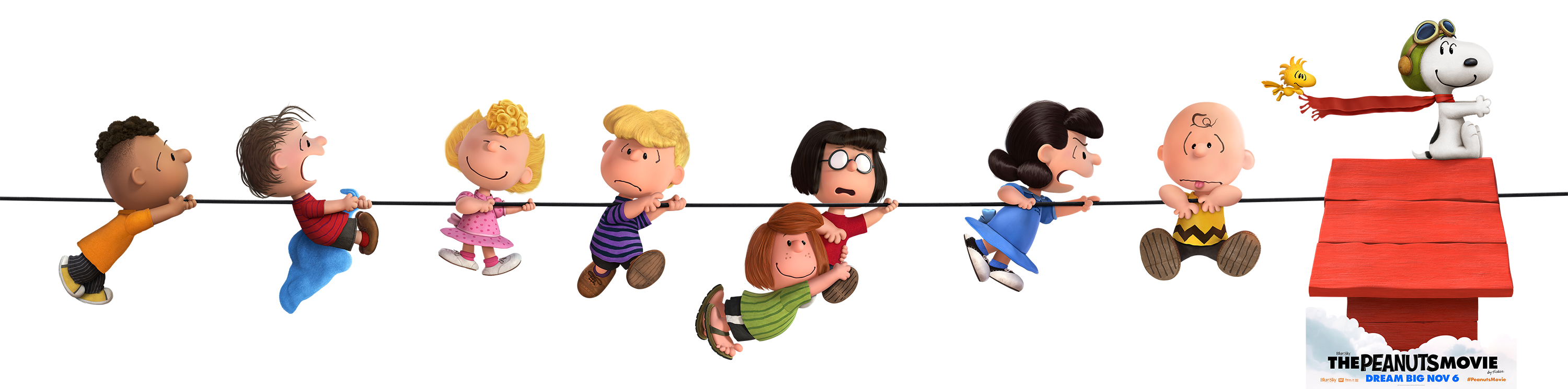 The Peanuts Movie - Snoopy (3000x745), Png Download