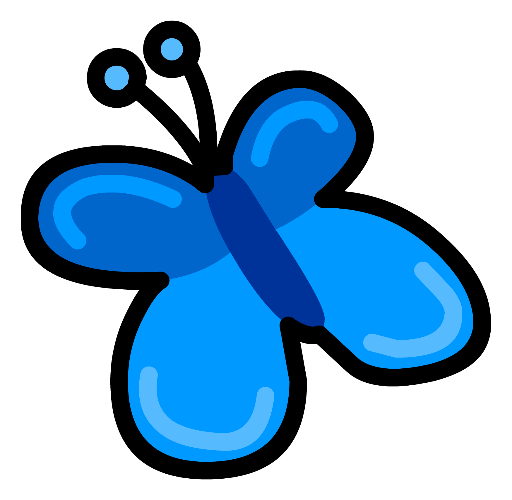 Butterfly Pin - Png - Club Penguin Pins Png (1749x1709), Png Download