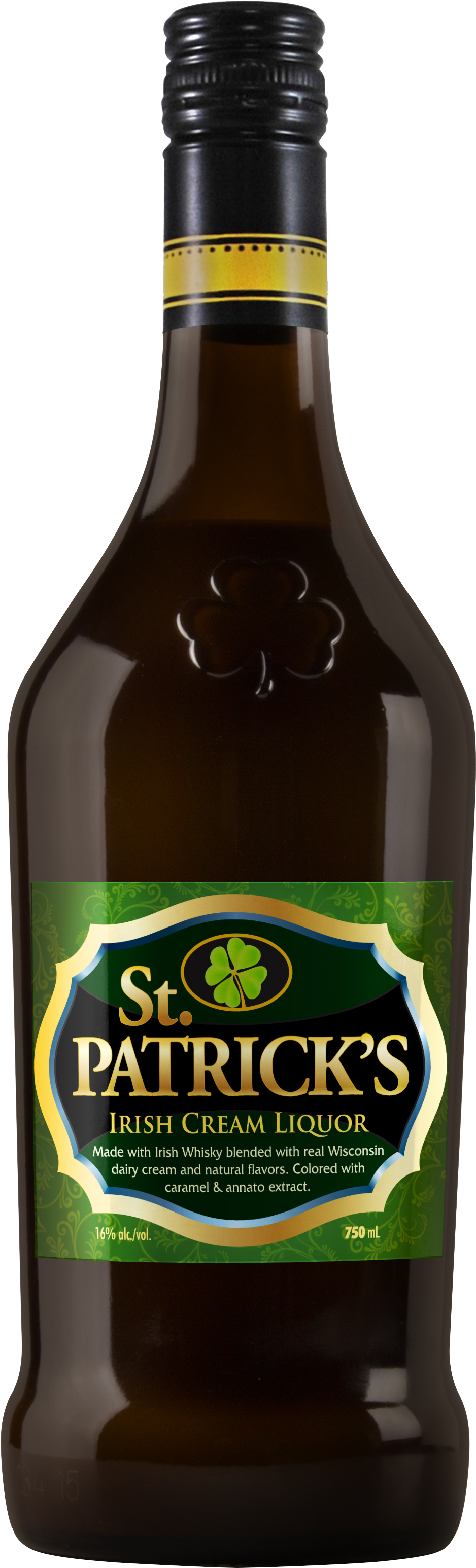 Patrick's Irish Cream Liquor (lp1060) - Glass Bottle (1015x3186), Png Download