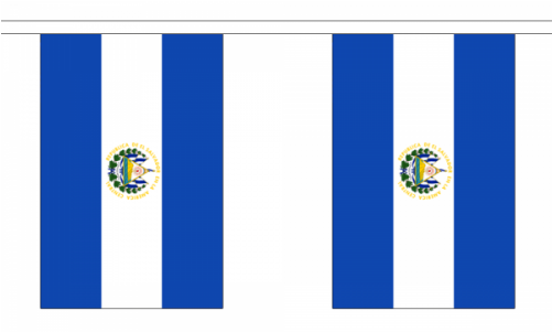 El Salvador Flag Bunting - Flag Of El Salvador (500x500), Png Download