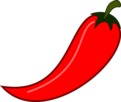 Chili, Chile, Spicy, Illustration - Papryka Chili Wektor Png (404x340), Png Download