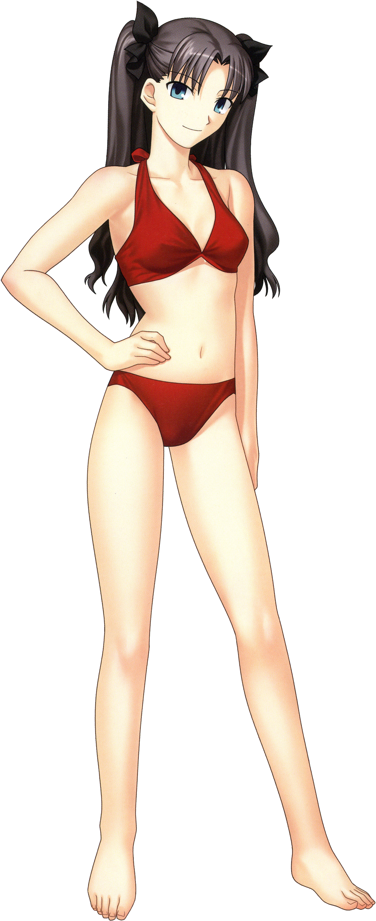 Rin Swimsuit - Fate Stay Night (1500x3143), Png Download