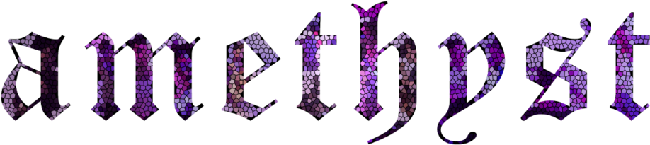 Amethyst Stain Glass Logo-01 - Candlemass Self Titled (1000x273), Png Download