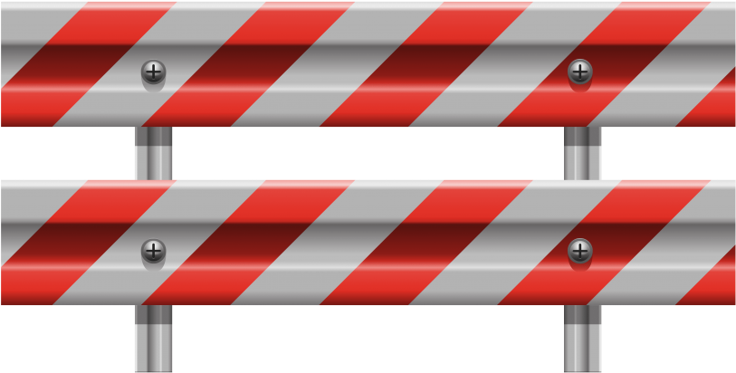 Free Png Road Barricade Png Images Transparent - Barricade Clipart Png (850x442), Png Download