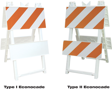 Type I Econocade Barricade And Type Ii Econocade Barricade - Plastic Type 2 Barricades (400x312), Png Download