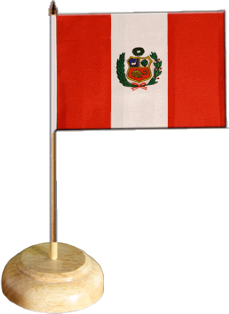 Peru Table Flag - Peru Table Flag 10cm X 15cm (1500x1176), Png Download